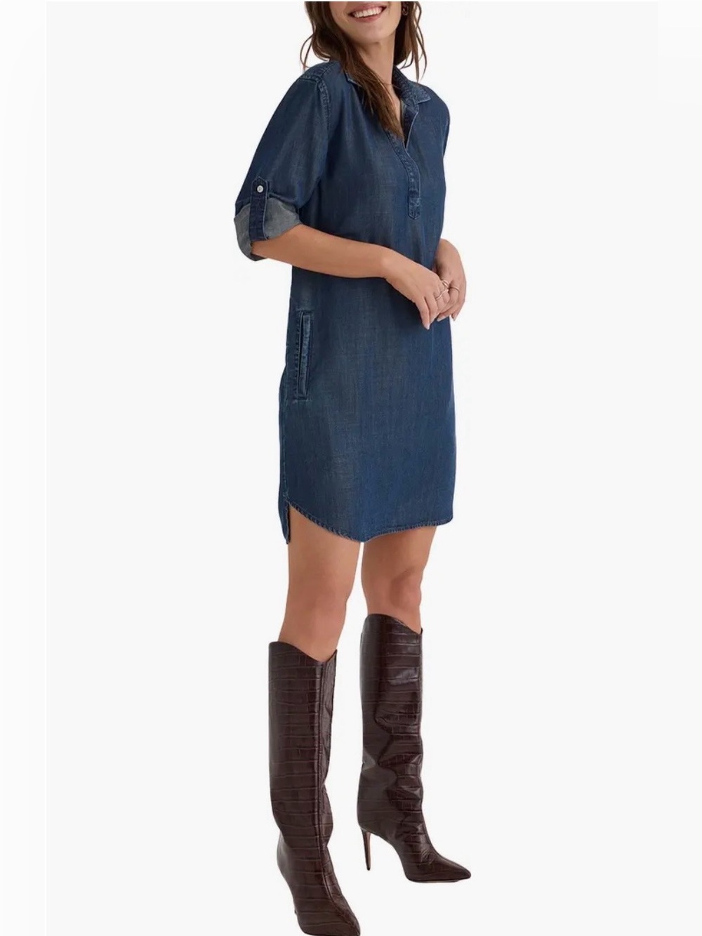 Bella Dahl Denim Mini Shirtdress Size S - Picture 4 of 9
